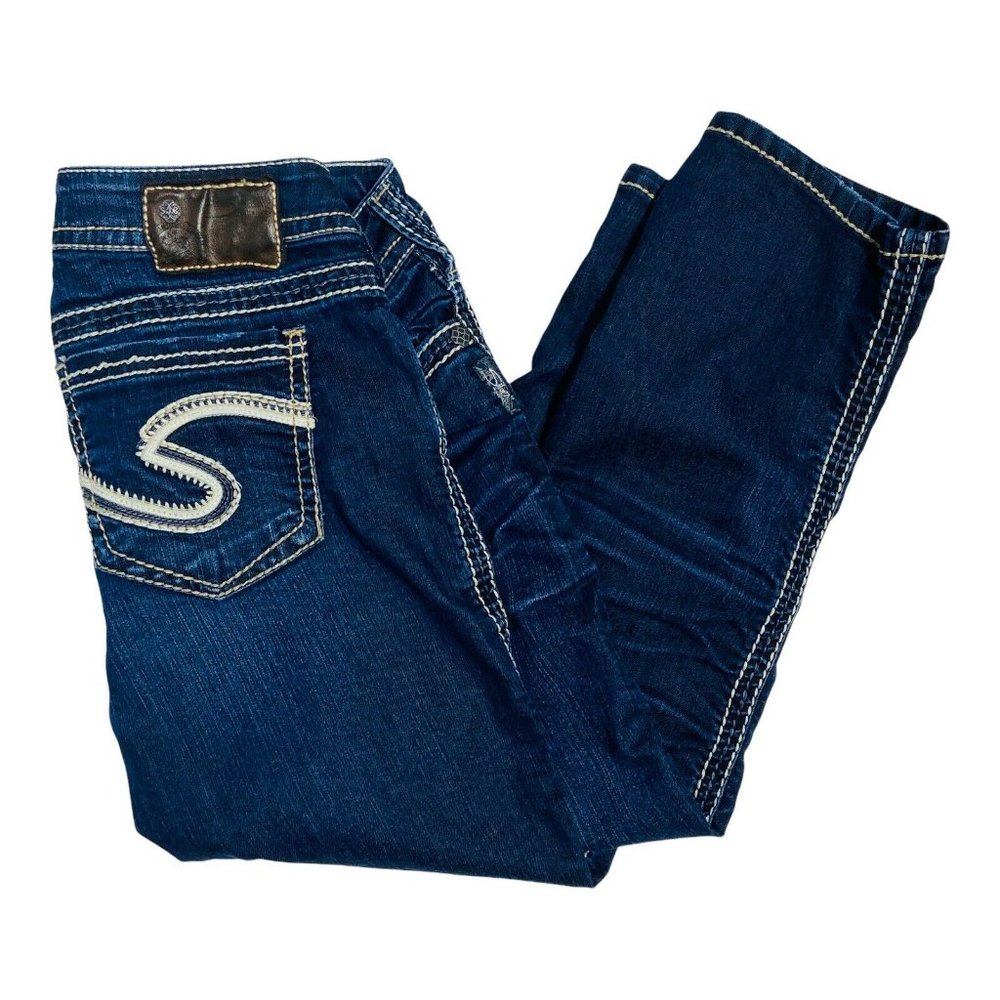 Silver Jeans Women Size 28 Dark Wash Tuesday Skinny Crop Denim Jeans